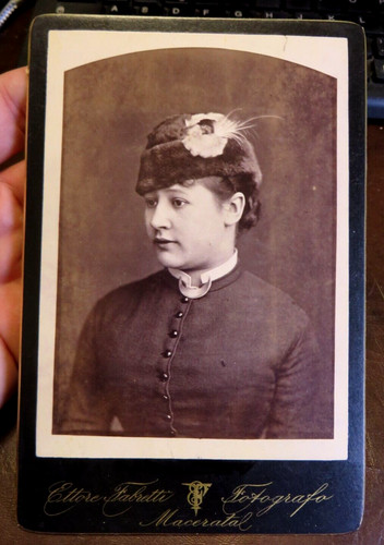 Antica foto cartonata fine - cartonata,