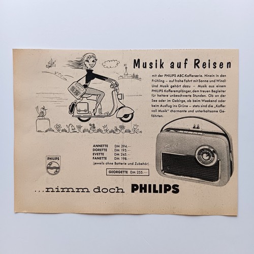 1958 philips radio annette - radio,