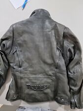Giacca Pelle moto donna Triumph  Vintagè  con imbottitura invernale removibile L