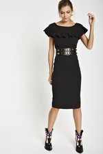 Denny Rose abito tubino volant Art.811DD10024 , Collez. Primavera 2018