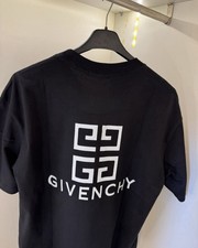 TAGLIA-SIZE L GIVENCHY T-SHIRT UOMO NERO STAMPA Fronte Retro