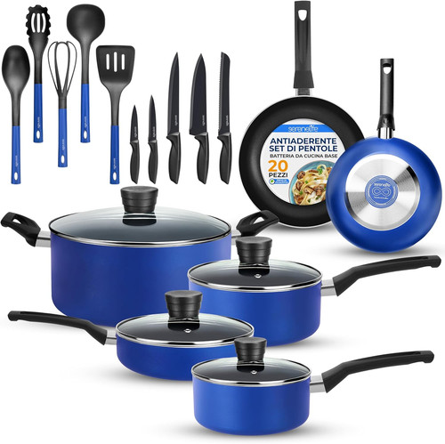 Set pentole pezzi blu - pentole,