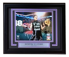 Foto firmata Dominik Mysterio incorniciata 8x10 WWE fanatici