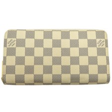 Louis Vuitton Azur Portafoglio Donna Lungo con Zippy N60019 Damier Bianco