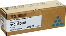 ORIGINAL Ricoh toner ciano 408185 SP C360HEC ~5000 Seiten