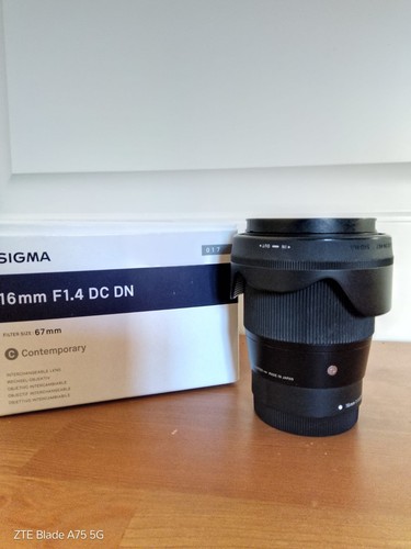 Sigma 16mm canon - f1.4, dn
