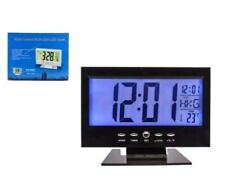 SVEGLIA OROLOGIO DIGITALE DA TAVOLO ALLARME LCD RETROILLUMINATO BLU TEMPERATURA