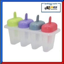 4 STAMPI FORMINE STAMPO PER CREARE GHIACCIOLI GHIACCIOLO SORBETTI GELATI BAMBINI