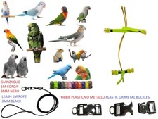 Pettorina pappagalli GIALLA elastica collo 3MM DA COCORITE AD AMAZZONE