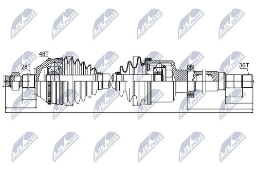 Albero motore nty npw 041 - nty, npw-fr-041