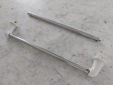 PORTASCIUGAMANI BAGNO VINTAGE DA PARETE IN CERAMICA E METALLO CROMATO