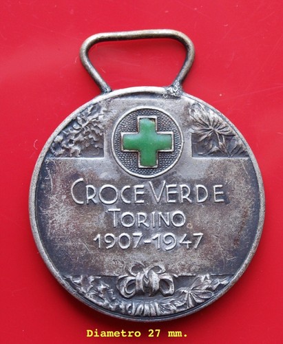 Medaglia croce verde torino - croce,