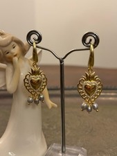  Orecchini pendenti dorati con