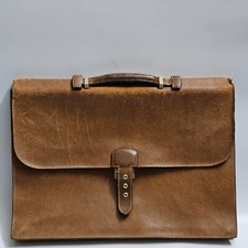 BORSA CARTELLA VENTIQUATTRORE UOMO IN PELLE MARRONE Vintage CELLERINI FIRENZE