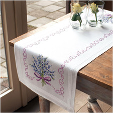 Punto Croce Prestampato Centrotavola Lavanda Biancheria Da Tavola Set Fai Da Te 