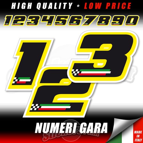 Sticker adesivo numero gara - adesivo,