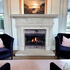 Caminetto in Marmo Bianco