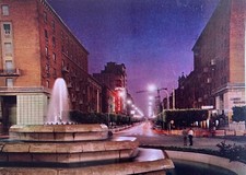 Cartolina Foggia viale XXIV Maggio Notturno Non viaggiata