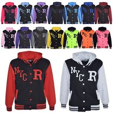 Giacca maniche lunghe bambino ragazza ragazzo B.B con cappuccio R moda NYC età 2-13 anni