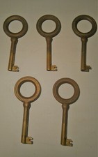 VINTAGE 5 CHIAVI IN OTTONE PER