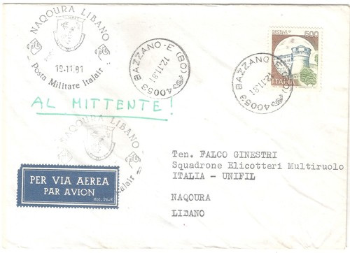 Bazzano 1981 missiva a - 12.11.1981,
