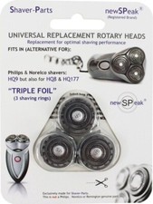 3pz TESTINE RASOIO corpo lame coltelli compatibili con PHILIPS HQ6 doppio anello