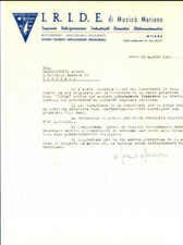 1947 MILANO Impianti refrigerazione IRIDE di Mariano MUSICÒ - Banco gelateria