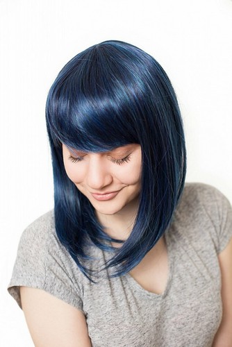 Parrucca capelli veri lisci