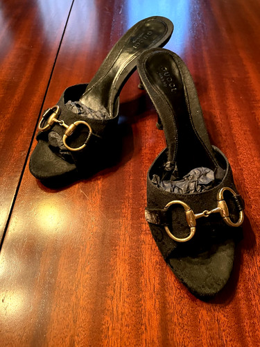 Gucci muletto slide nero - gucci,