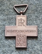 CROCE BRONZO AL MERITO DI GUERRA R.I. REPUBBLICA ITALIANA WAR MERIT CROSS ITALY