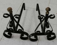 COPPIA ALARI DA CAMINO IN