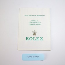 ROLEX Watch Paper Genuine