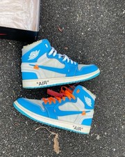 Nike Jordan 1 Retro High X Off White UNC University Blue 43 / 9,5 US