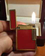 ACCENDINO DUPONT BR SMALL LACCA ROSSA FUNZIONANTE