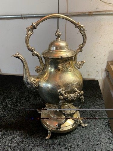 Teiera vintage piatto argento