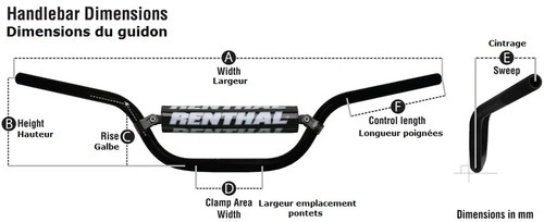 Manubrio renthal fatbar 603 - fatbar,