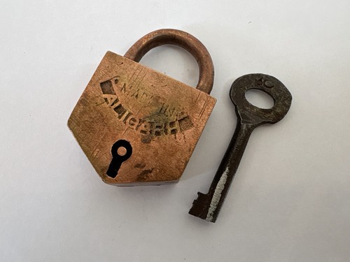 Lucchetto vintage ottone - lucchetto,
