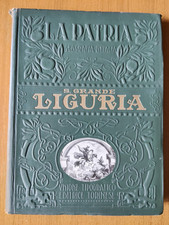 1929 GEOGRAFIA D' ITALIA LA PATRIA LIGURIA D' EPOCA ANNI 20 ART DECO CARTINA