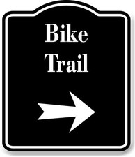 Bike Trail Right Arrow BLACK