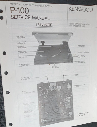 Kenwood 100 giradischi - p-100,