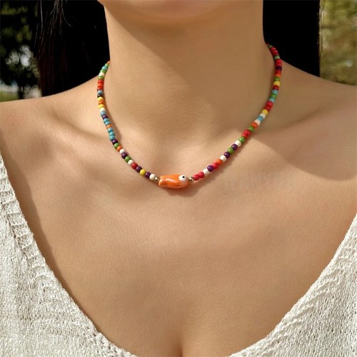 Collana con ciondolo - pesce, in