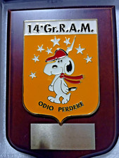 14° Gr. R.A.M.- ODIO PERDERE- grande stemma da parete cm. 8 X 11