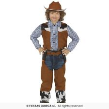 COSTUME COWBOY BAMBINO CARNEVALE VESTITO GUIRCA UNISEX BAMBINA RODEO FATTORIA