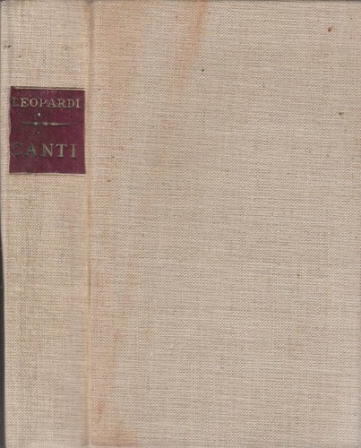 Canti giacomo leopardi - .,