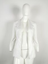 STEFANEL GIACCA GIUBBINO GIACCONE CARDIGAN DONNA TAGLIA 4O COLORE BIANCO 