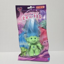 Good Luck Trolls Bersaglio Capelli Blu Corpo Verde Esclusivo 2015 Gemma Blu