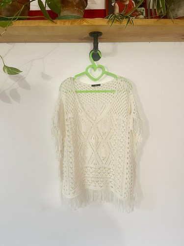 Maglione poncho panna h - panna, h&m