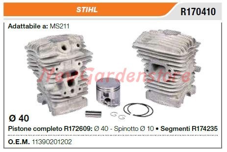 Cilindro pistone segmenti