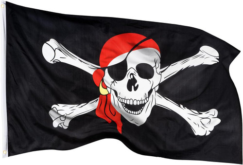 Bandiera pirati 90x150cm - pirati, –