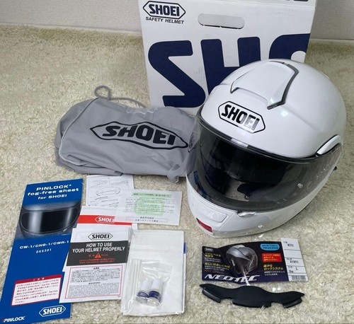 Shoei neon white - white, helmet